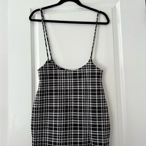 Love Tree Black and White Plaid Skirt/Dress